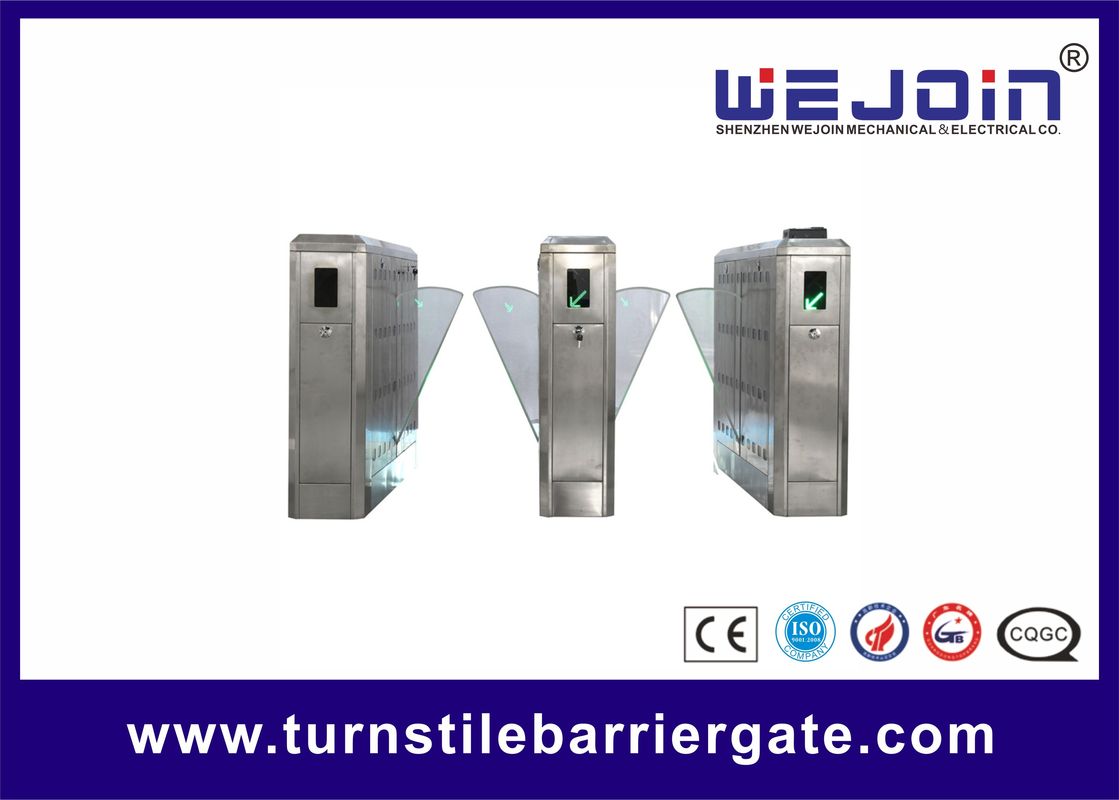 Subway 304 Stainless Steel DC 12V Flap Barrier Gate Turnstile With Rfid Card