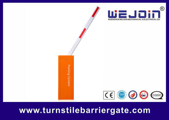 Residential Area Durable AC Motor 6m Car Park Barrier Gate with 6s Operating Time Fence Boom Type Orange Housing Color